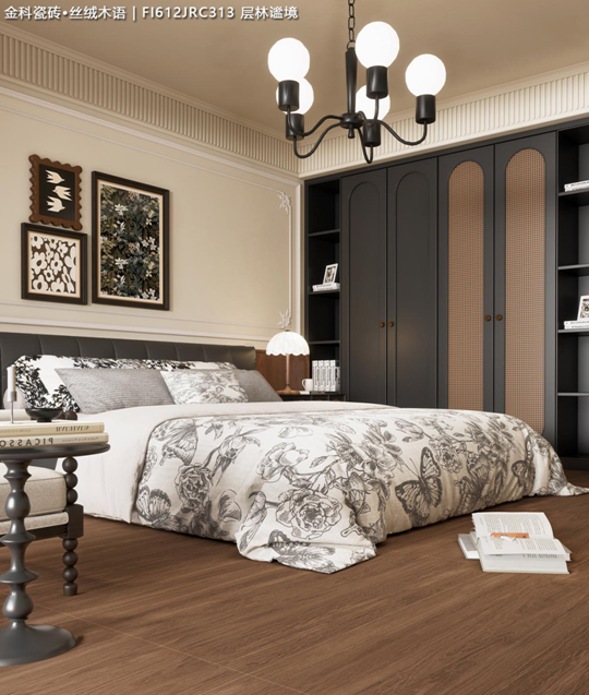 法式复古的神！都去给我冲这款柔光木纹砖