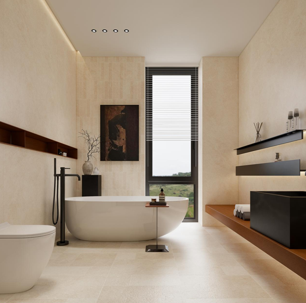 状元上新 | 这莱姆石瓷砖，铺砖师傅反复确认了3次.